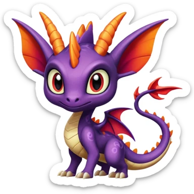 Colorful Realistic Exotic Meloetta-Cynder-Spyro-Toothless-Fakémon-creature-hybrid sticker