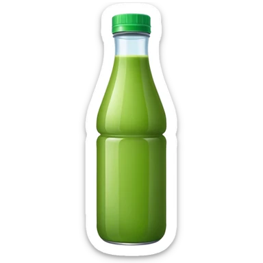 Green juice bottle sticker