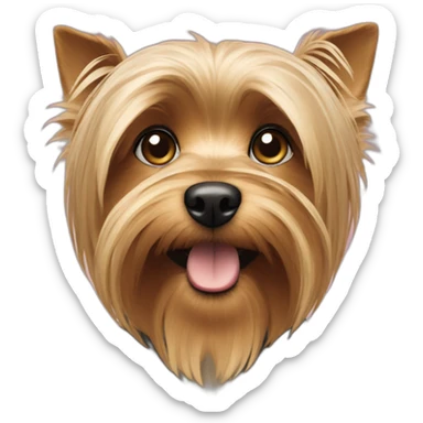 A dog of the Yorkshire Terrier breed. sticker