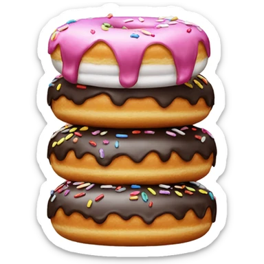 10 loaded donuts sticker