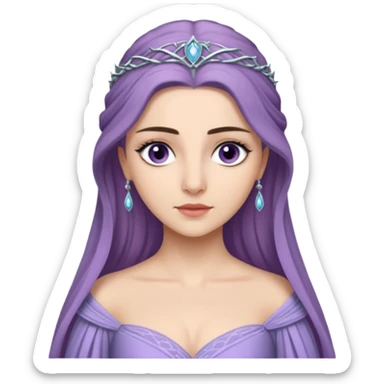 Hande Erçel as a lady from game of thrones from Starfall. She has lilac-gray eyes. sticker