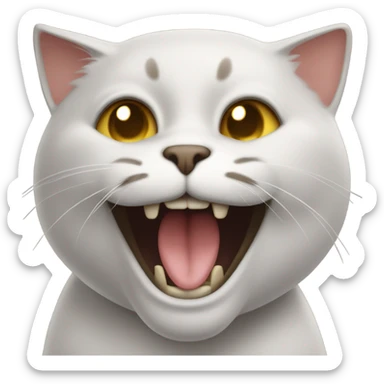 cat happy qui tire la langue  sticker