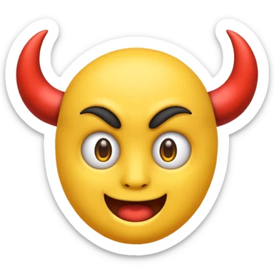 😈 this emoji but yellow and no horns sticker