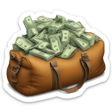 duffle bag full of money sticker