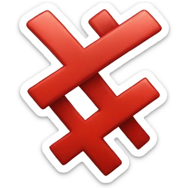 Create a red 'X' emoji sticker