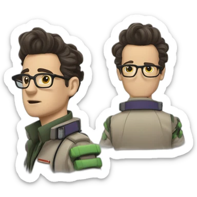 Egon Spangler ghostbusters young sticker