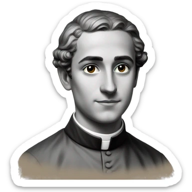 19th century italian young priest sticker