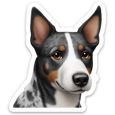 Black and White Australian Cattle Dog with no brown or orange sticker