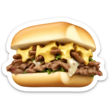 Philly cheese steak sub Sandwich  sticker