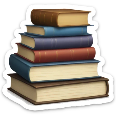 Book stack sticker