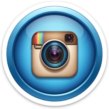 Verificado azul do Instagram redondo  sticker