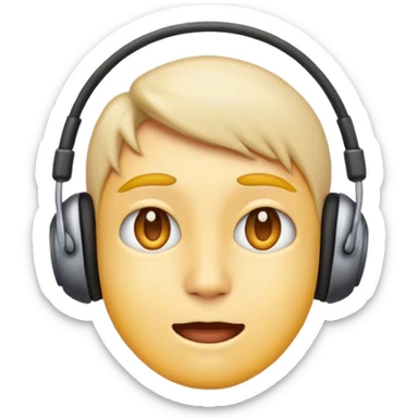 Emoji qui écoute sticker