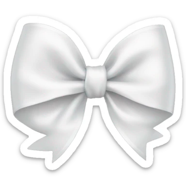 White bow sticker