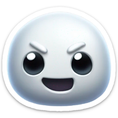 Small white Fortnite sprite ghost squishy with two small arms and legs sticker