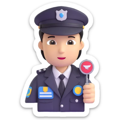 journalist with a press badge sticker