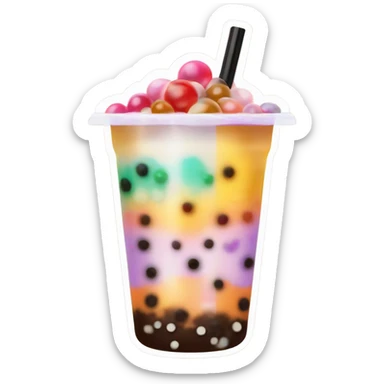 Delicious boba tea sticker