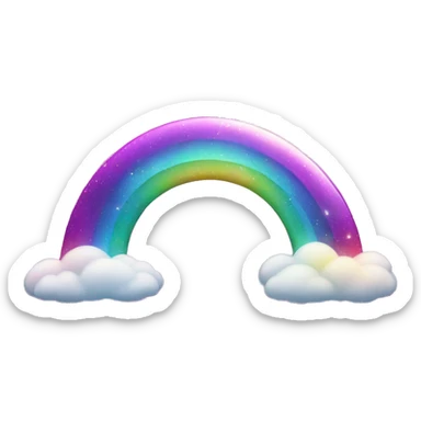Arco íris com brilho  sticker