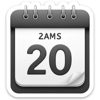 calendar with number 28 sticker