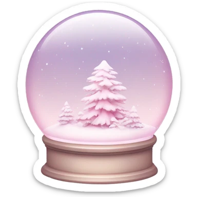 Pastel pink snow globe sticker