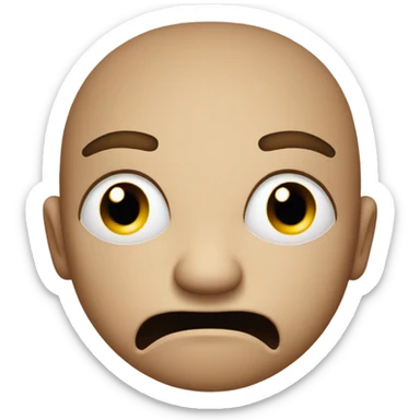 Squinting face like doubting sticker