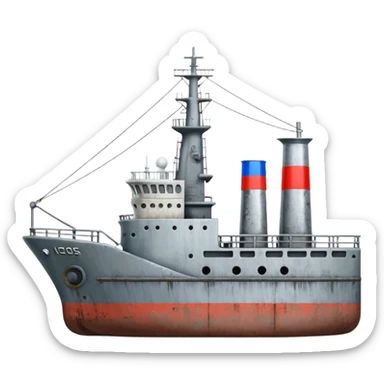 generate a realistic russian ship sticker