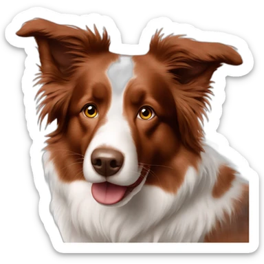 A border collie red merle sticker