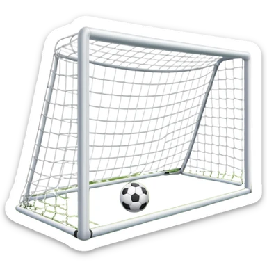 soccer goal with net sticker
