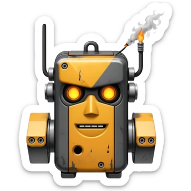 burnt-out electricaltransformer sticker