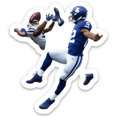 Saquon Barkley hurdling over Micah Parson sticker