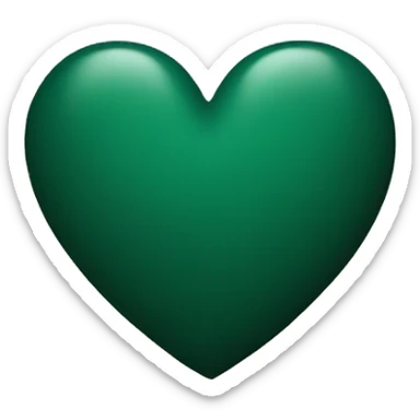 Dark green heart emoji sticker