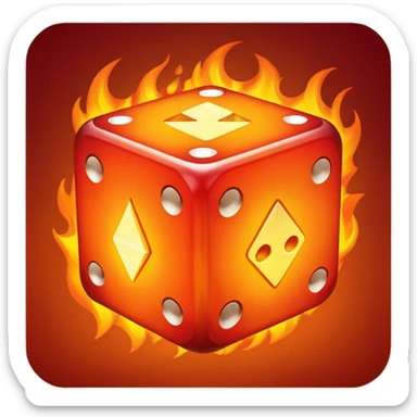 fire dice sticker