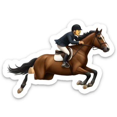 Jumping horse sticker