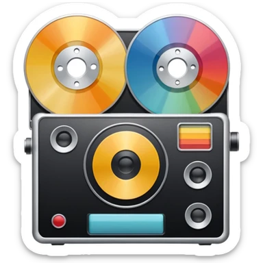 mac os icon physical film 60s recording colors sticker
