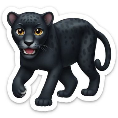Black jaguar sticker