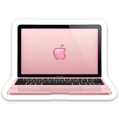 light Pale Pink laptop macbook sticker