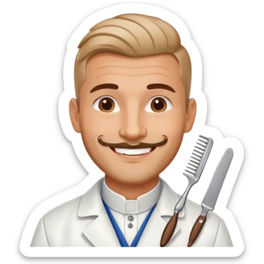 a happy croatian barber  sticker