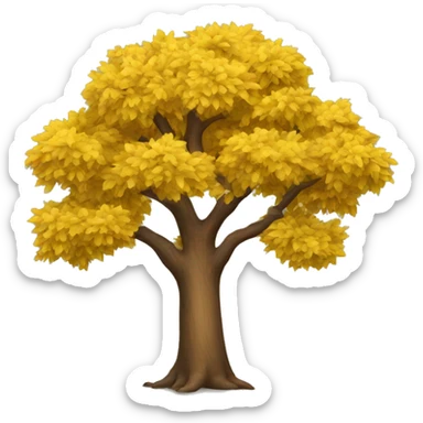 tree with yellow leaves sticker