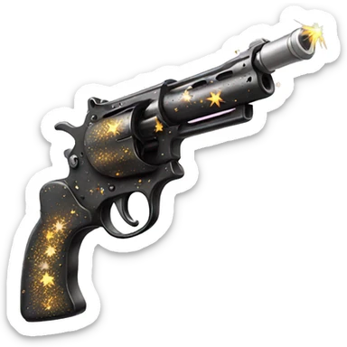 Gun with sparkles  sticker
