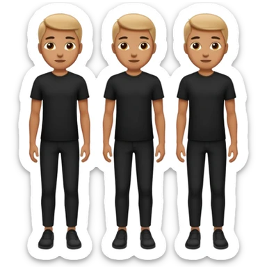 japanese black shirt and pant sticker