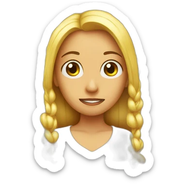 Sorprised Woman with key sticker