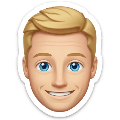 James Hewfield with blue eyes sticker