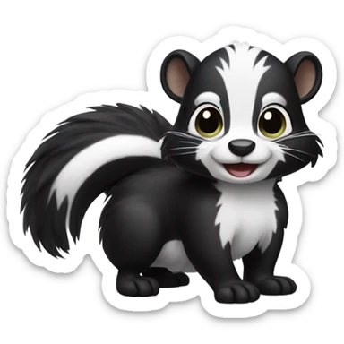 Cute skunk sticker