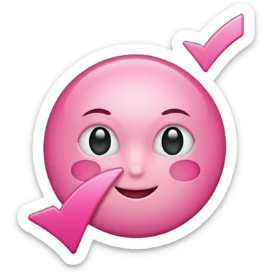 check mark pink анимированные sticker
