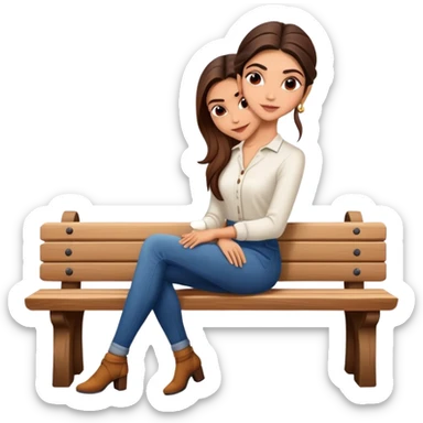 Deepika padukone seating on a bench sticker