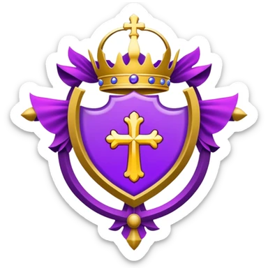 Archibishop's emblem with a touch of violet sticker