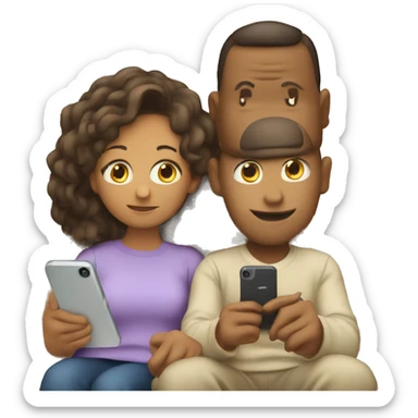 parents check where their kids are by smart phone, simple like a logo of an app sticker