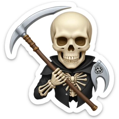skull scythe sticker
