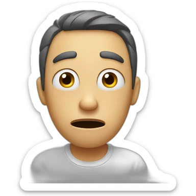 stressed person sticker