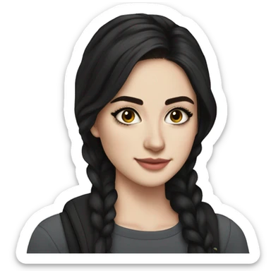 Hania amir, teen, full body, aesthetic, well detailed, black hair sticker