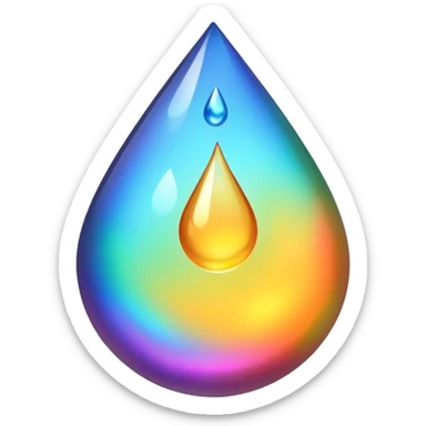 A drop of oil sticker
